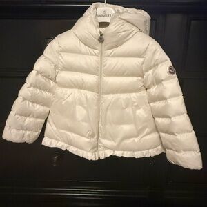 Moncler Kids Cream Puffer Jacket 3T